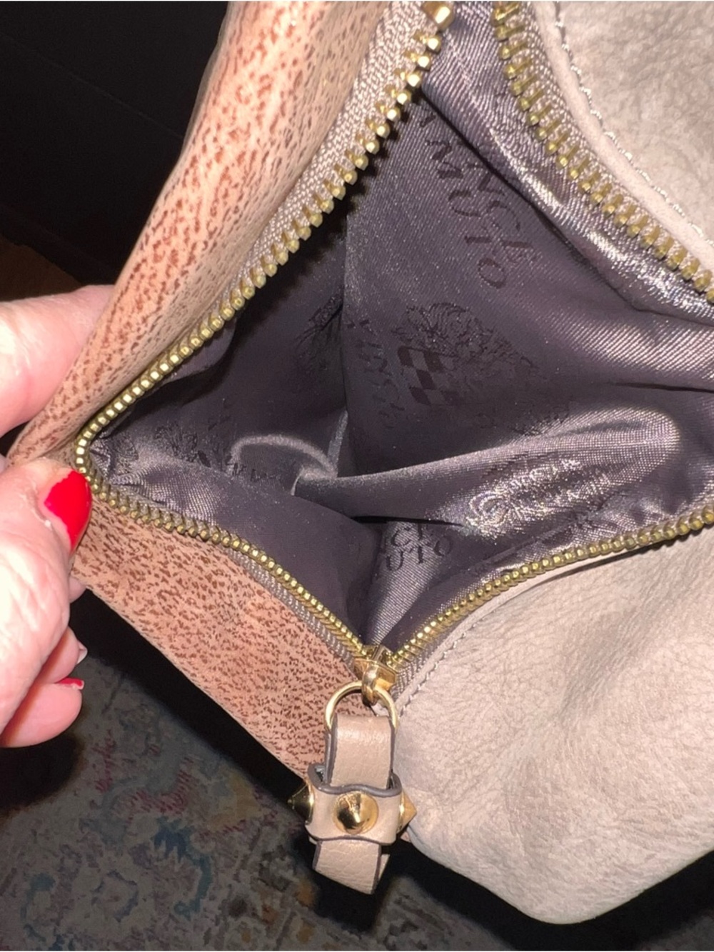 Vince Camuto Cristina Leather/Suede Hobo Bag - Picture 9 of 14